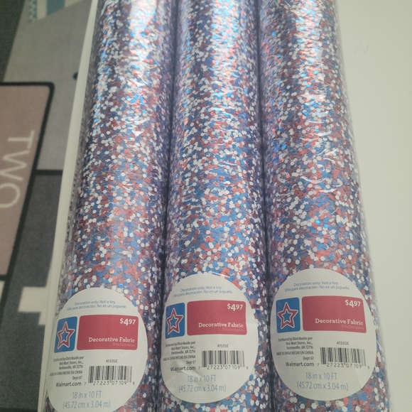 Set of 3 patriotic fabric roll new - Picture 2 of 3